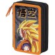 Astuccio Scuola 3 Zip Dragon Ball Warrior – Completo con 36 Colori Giotto – Multicolore 14x21 cm