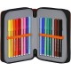 Astuccio Scuola 3 Zip Dragon Ball Warrior – Completo con 36 Colori Giotto – Multicolore 14x21 cm