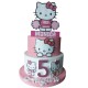 Torta Scenografica Personalizzata Hello Kitty in Polistirolo - Decorazione Centro Tavola 3D per Compleanno con Nome e Età