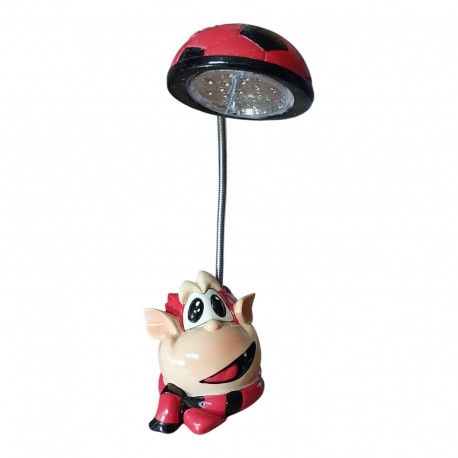 Lampada da Tavolo LED Ultras Light Milan – Design Diavoletto 3D, Braccio Flessibile, Colori RossoNero