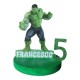 Sagoma Polistirolo Personalizzata Hulk con Nome e Numero - Decorazioni per Feste