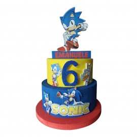 Torta Scenografica Sonic per Compleanno Bambini – Personalizzabile con Nome ed Età
