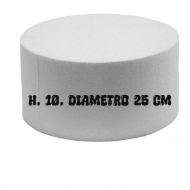 Base in Polistirolo Tonda Ø10 cm H10 cm – Supporto Professionale per Torte a Piani e Cake Design