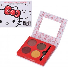 Set di Trucchi Hello Kitty – Palette 4 Ombretti con Pennello e Specchio – Vegano e Dermatologicamente Testato