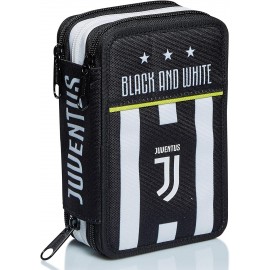 Astuccio Scuola 33 Pz. Multiscomparto Juventus con 3 Zip - Colori Giotto - Prodotto Ufficiale