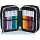 Astuccio Scuola 33 Pz. Multiscomparto Juventus con 3 Zip - Colori Giotto - Prodotto Ufficiale