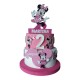 "​Torta Scenografica Personalizzata di Minnie per Compleanni – Decorazione Unica con Nome e Numero Glitterato"​