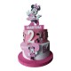 "​Torta Scenografica Personalizzata di Minnie per Compleanni – Decorazione Unica con Nome e Numero Glitterato"​