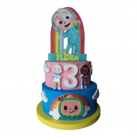 Torta Scenografica Cocomelon Disney - Decorazione Compleanno Bambini Personalizzabile
