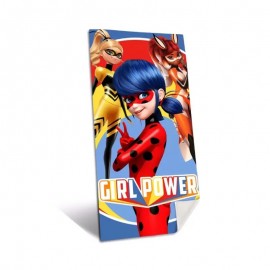 Telo Mare Bambina Miraculous Ladybug 70x140 cm – Asciugamano Spiaggia Piscina Multicolore