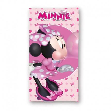 Telo Mare Minnie Disney Rosa con Stampa 3D – 100x140 cm | Asciugatura Rapida, Ideale per Mare e Piscina
