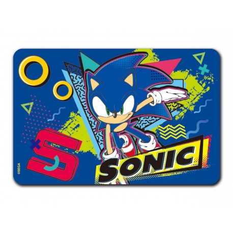 Tovaglietta All'Americana Sonic in Plastica Morbida Antiscivolo - 44x30 cm - Perfetta per Bambini