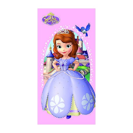 Telo Mare Principessa Sofia Disney Microfibra 140x70 cm – Asciugamano Bambina per Mare e Piscina