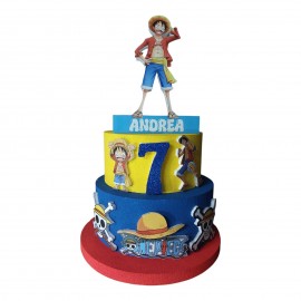 Torta Compleanno Scenografica One Piece Disney - Personalizzabile con Nome e Numero