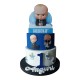 Torta scenografica Baby Boss in polistirolo personalizzata – 1° compleanno bambino – decorazione festa