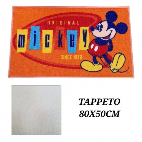 Tappeto Cameretta Topolino Disney – Scendiletto Bambini Antiscivolo in Microfibra 80x50 cm