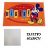 Tappeto Cameretta Topolino Disney – Scendiletto Bambini Antiscivolo in Microfibra 80x50 cm