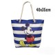 Borsa Mare Donna Bambina Disney Mickey Mouse – 40x35 cm a Righe Blu con Manici in Corda
