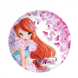 PIATTO PIANO WINX RAINBOW IN PLASTICA MICROONDE DIAMETRO CM. 22