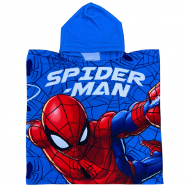 PONCHO MARE SPIDERMAN MARVEL ASCIUGAMANO ACCAPPATOIO MICROCOTONE CM100X55