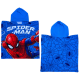 Poncho Asciugamano con Cappuccio Marvel Spiderman - Accappatoio Super Morbido per Bambini, Multicolore, 110x55 cm