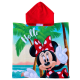 Poncho Mare Bambina Minnie Disney 110x55 cm – Accappatoio Microfibra con Cappuccio, Asciugatura Rapida