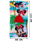 Poncho Mare Bambina Minnie Disney 110x55 cm – Accappatoio Microfibra con Cappuccio, Asciugatura Rapida