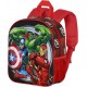 Zainetto Scuola Asilo Materna Avengers Marvel con Rilievo 3D - Compatto e Pratico con Tasche Laterali