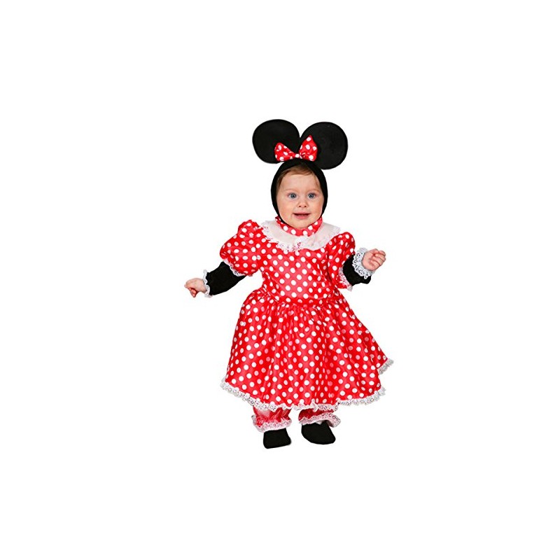 VESTITO COSTUME Maschera di CARNEVALE NEONATA - TOPOLETTA MINNIE