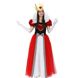 VESTITO COSTUME Maschera di CARNEVALE per Adulti - REGINA DI CUORI