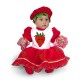 VESTITO COSTUME Maschera di CARNEVALE NEONATA - FRAGOLINA -