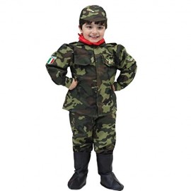 COSTUME DRESS Carnival Mask First Steps - SOLDIER Girl