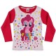  T-Shirt Manica Lunga Disney My Little Pony per Bambina - Taglia 3 Anni, Rosso con Glitter