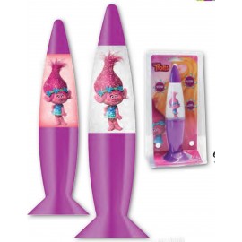 Trolls - lampada lava con brillantini Bambino Glitter A Led - Poppy cm 15 luce notte