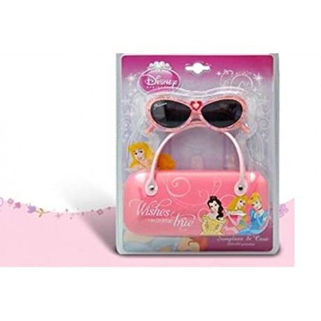  "Occhiali da Sole Principesse Disney Sagomati con Custodia - Protezione UV400 per Bambina