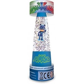 PJ-MASKS- lampada lava con brillantini Bambino Glitter A Led y cm 15