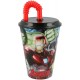 BICCHIERE CON CANNUCCIA AVENGERS SUPEREROE MARVEL PLASTICA ML.430