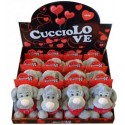 PELOUCHE CUCCIOLO CANE CON CUORE SAN VALENTINO CM 15