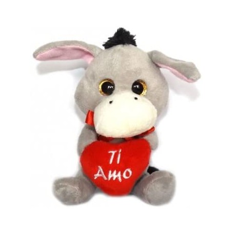 PELOUCHE PUPAZZO SWEET HEART CIUCHINO CON CUORE CM 15