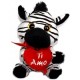 PELOUCHE PUPAZZO SWEET HEART ZEBRA CON CUORE CM 15