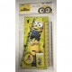 Blister scuola 5 pezzi Minions Matita  Notes Gomma Righello Temperino