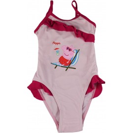 COSTUME MARE PISCINA PEPPA PIG ROSA DISNEY INTERO BAMBINA 2/4 ANNI