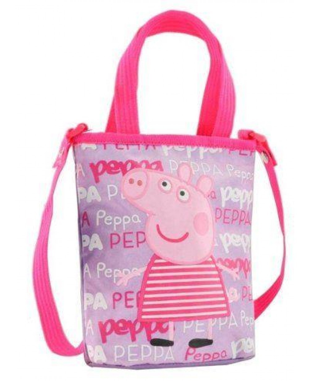 BORSA BORSETTA   TRACOLLINA  PEPPA PIG CON CHIUSURA PATTELLA MAGNETICA 15X17 
