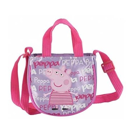 BORSA CON DUE MANICI E TRACOLLA PEPPA PIG