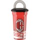  Bicchiere con Cannuccia AC.MILAN Prodotto Ufficiale 430ml Sport Scuola e Tempo Libero