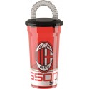 Bicchiere Sport con Cannuccia AC.MILAN Prodotto Ufficiale 430ml  Scuola e Tempo Libero