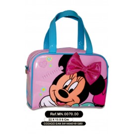 Borsa da Passeggio Minnie Disney con Fiocco in 3D Borsa con Manico cm 22 Idea Regalo