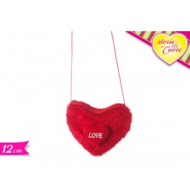 Borsa A Tracolla a Forma Di Cuore In Peluche Alla Moda 15cm Idea Regalo