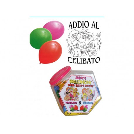 SET DA 12 PALLONCINI LATTICE PER FESTA ADDIO AL CELIBATO