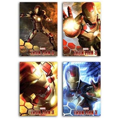 Set da 10 Quaderno IRON MEN 3 Marvel maxi Scuola elementare